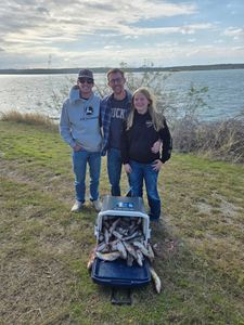 Three people fishing in Texas