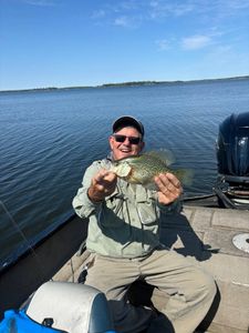 Crappie fishing catch displayed on boat in Nestor Falls ON