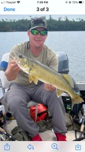An angler fishing in Nestor Falls