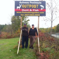 Two anglers fishing on the shore in ON