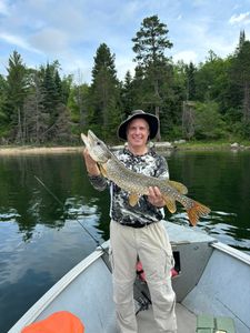 A Northern Pike fish caught in Nestor Falls