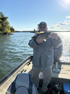 Smallmouth bass caught while fishing in Nestor Falls