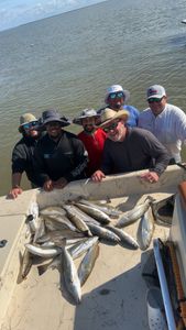 A group of 6 people enjoying fishing and hunting in TX