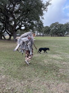 Successful Canada goose hunt at Matagorda Bay with faithful companion.