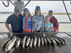 5 fishing hunters with a great catch in Matagorda