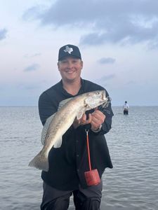 Lone angler enjoying a great fishing adventure in Matagorda