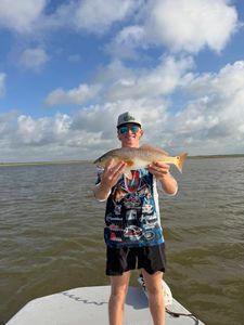 Redfish catch displayed on fishing boat in Matagorda TX waters