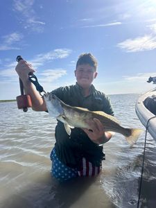 One person fishing in Matagorda