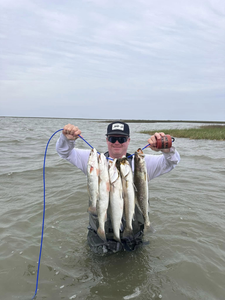 4 spotted weakfish, fishing in Matagorda
