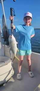 A single blue runner fish caught in Florida