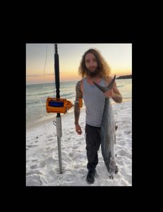 A lone angler fishing in the waters of FL