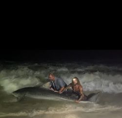 Two people fishing with big fish in FL