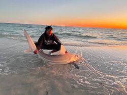A person fishing in Destin, Florida