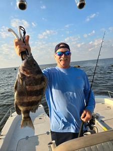 Beaming — thick Sheepshead!