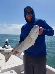 Caught a big redfish during fishing trip in D'Iberville