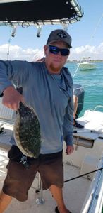 A summer flounder fish caught in MS while fishing