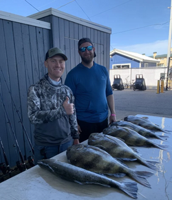 Two anglers with a big fish in Texas