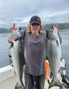 Two Chinook Salmon and Pink Salmon caught in BC