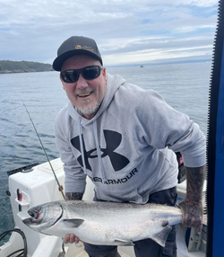 Coho salmon caught while fishing in BC
