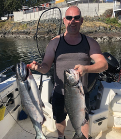 Two fish caught while fishing in BC