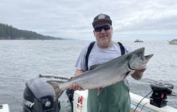 A single person fishing at Sooke