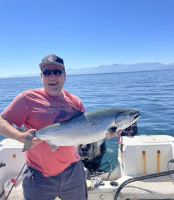 Catch of the day! Rainbow trout fishing in Sooke