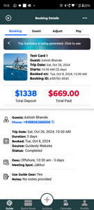 Fishing charter boat on blue ocean water ready for offshore fishing trip
