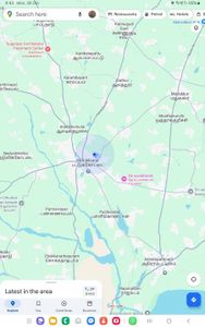 Map view showing waterways and coastal areas for water sports planning