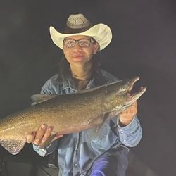 A lone angler fishing in MI