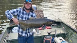 Angler with a big fish in Newaygo County