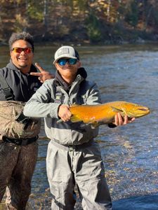 Two people fishing in Newaygo County