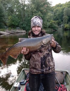 Angler fishing in Newaygo County