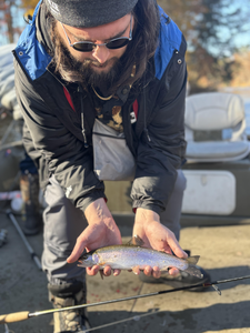 Nice lake trout from the dock today! Multiple techniques paid off in Newaygo.