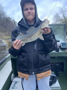A lone fisherman casting their line in Newaygo County