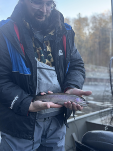Nice rainbow trout! Great day on the water with multiple techniques paying off.