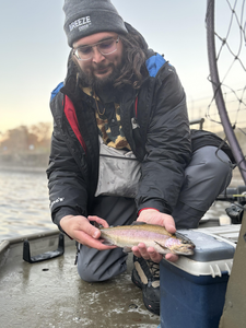 Nice rainbow trout from Newaygo! Multiple techniques paid off on this adventure.