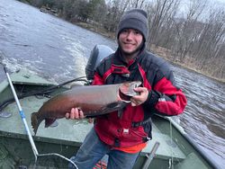 Rainbow trout caught fishing in MI
