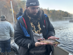 Nice sea trout taken jigging in Newaygo waters today.