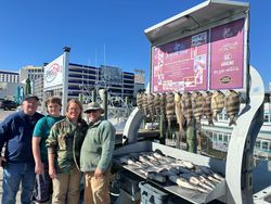 Eight people on a cruise, fishing, and touring in MS