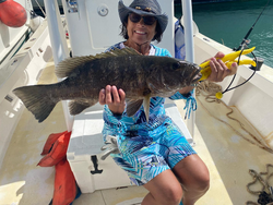 Cubera Snapper, a 28-inch fish caught while fishing in FL