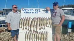5 fishing rods with Ohio in the background