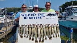 Three people fishing in Marblehead