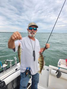 Two 12-inch fish caught in Ohio while fishing