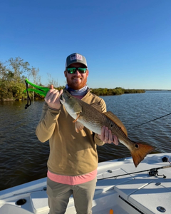 A lone angler fishing in Lafitte