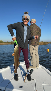 A Redfish, measuring 22 inches, caught in Lafitte, Louisiana