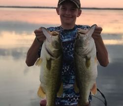 Two largemouth bass caught in Crystal River