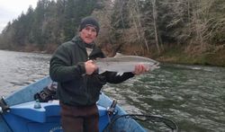 Angler fishing with a rod in Oregon