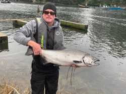 Chinook salmon caught on a fishing tour in Oregon