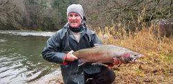 Angler Catching Pink Salmon in OR