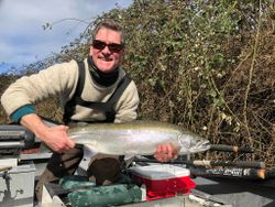 One rainbow trout caught during fishing tour in OR